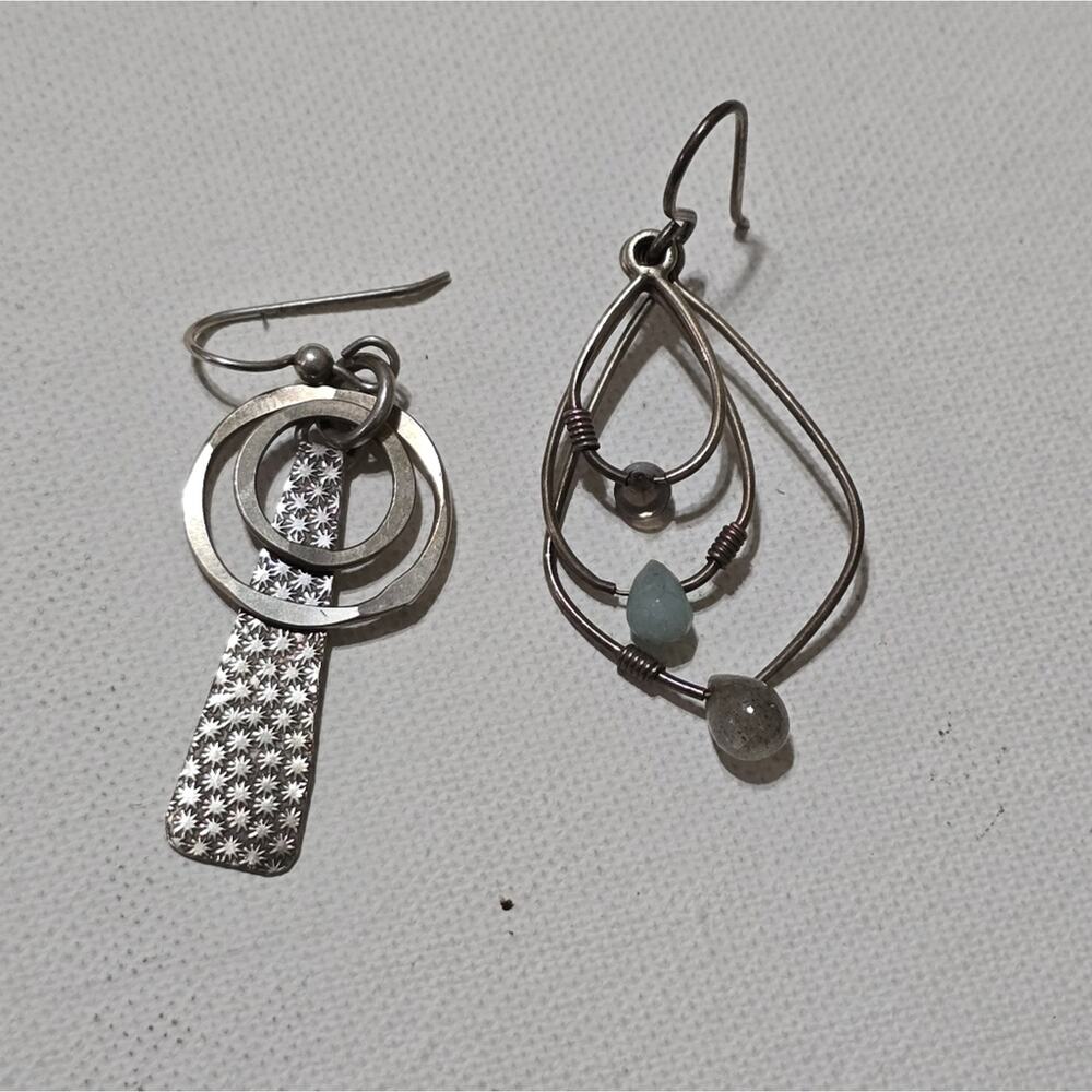 Silpada Sterling Silver Stamped‎ 925 Single Dangle Drop Earrings